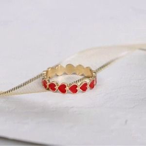 Heart Surround Stacking Gold Ring